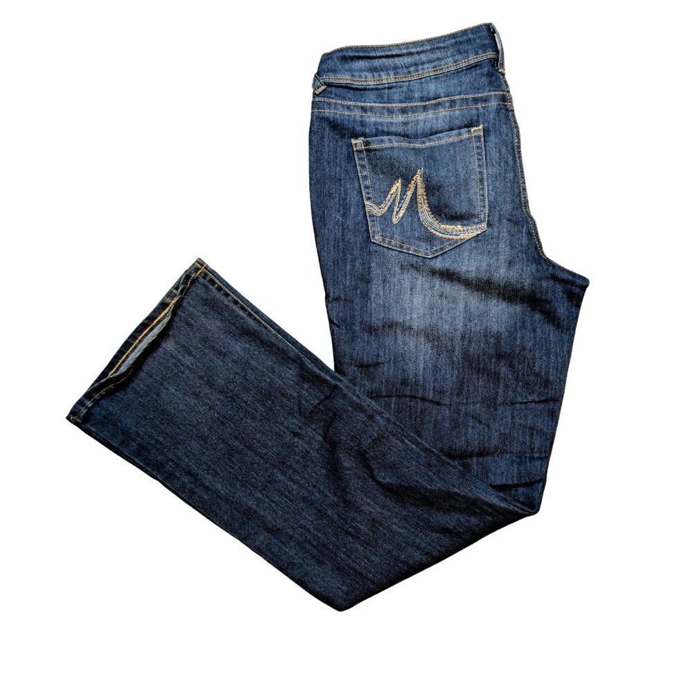 Maurices Medium Wash Mid Rise Bootcut Stretch Jeans 12 Western Y2K Everyday